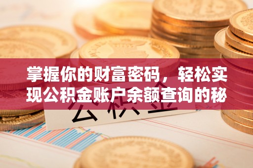 会理掌握你的财富密码，轻松实现公积金账户余额查询的秘诀